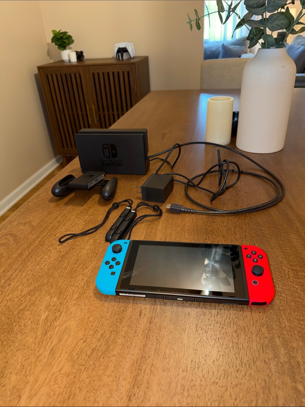 Nintendo Switch Console with Red & Blue Joy-Con Controllers